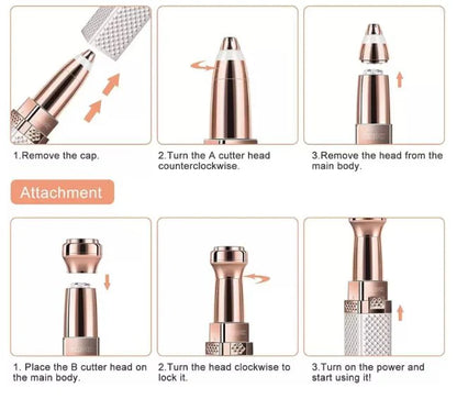 2-in-1  Facial & Eyebrow Trimmer for Women