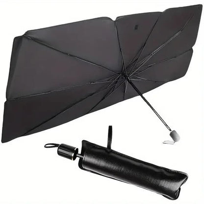 Denx Portable Car Umbrella, Foldable Sunshade and Rainproof Windshield Cover
